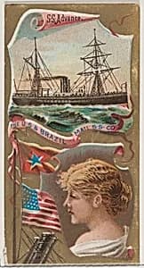 Steamship Advance, The U.S. and Brazil Mail Steamship Company, from the Ocean and River Steamers series (N83) for Duke brand cigarettes by W. Duke, Sons & Co.