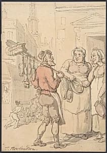 Street Scene: Vendor of Brushes by Thomas Rowlandson