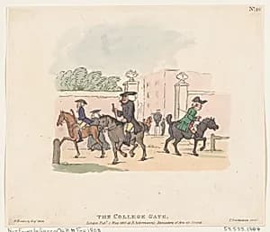The College Gate by Thomas Rowlandson|Rudolph Ackermann, London|Henry William Bunbury