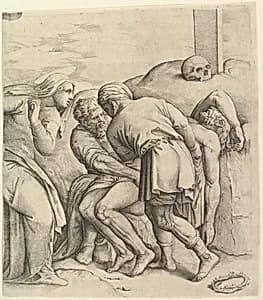 The Entombment of Christ by Battista Franco