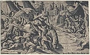 The escape of Cloelia by Niccolò Vicentino|Maturino da Firenze