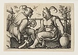 The Fool and the Foolish Woman by Sebald Beham