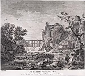 The Little Waterfalls by Joseph Vernet|Pierre François Basan