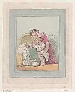The Nursery by Thomas Rowlandson|Rudolph Ackermann, London