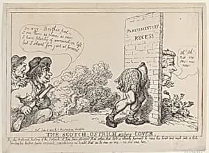 The Scotch Ostrich Seeking Cover by Henry Dundas, 1st Viscount Melville|Thomas Rowlandson