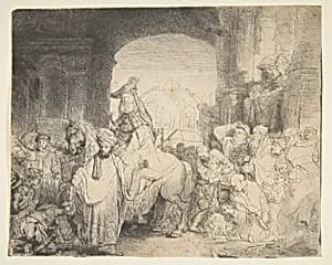 The Triumph of Mordecai by Rembrandt (Rembrandt van Rijn)