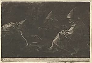 Three Capuchins Seated by Allart van Everdingen