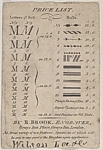 Trade Card for R. Brook, Engraver by Anonymous, British, 19th century