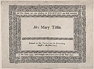 Trade Card for the Theater in Oxford by Anonymous, British, 18th century