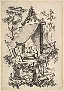 Treehouse by Jean Jacques Avril, the Elder|Jean Pillement