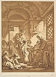 Two Women with Children