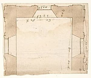 Unidentified, plan (recto) blank (verso) by Anonymous, French, 16th century