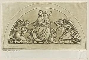 Virgin and child flanked by angels