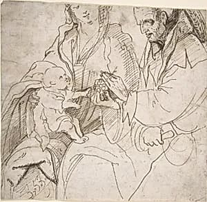 Virgin and Child with a Cleric