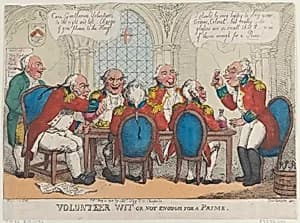Volunteer Wit or Not Enough for a Prime by George Murgatroyd Woodward|Thomas Tegg|Thomas Rowlandson
