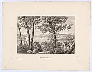 Vue du Lac Diane by Charlotte Bonaparte|Michel-Ghislain Stapleaux