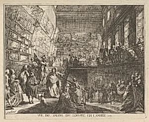 Vue du Salon du Louvre en l'année 1753 by Gabriel de Saint-Aubin