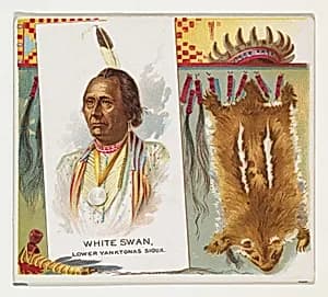 White Swan, Lower Yanktonas Sioux, from the American Indian Chiefs series (N36) for Allen & Ginter Cigarettes by Allen & Ginter
