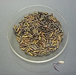 Cylinder Beads of Silver by Unknown Artist