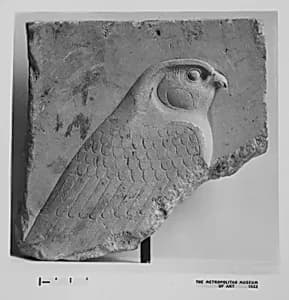 Fragmentary relief plaque with falcon by Unknown Artist