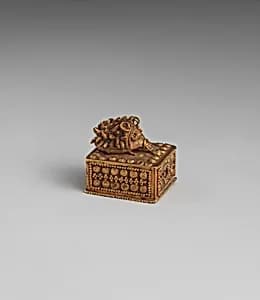 Hedgehog on box pendant by Unknown Artist