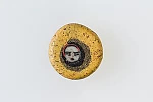 Inlay / bead blank with face by Unknown Artist