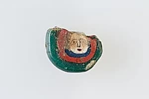 Inlay/bead blank with face by Unknown Artist