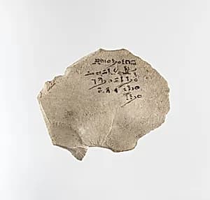 Ostracon with hieratic inscription by Unknown Artist