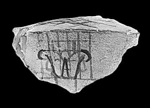 Ostracon with liliform capital by Unknown Artist