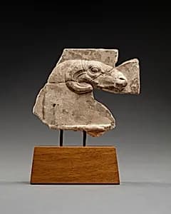 Relief plaque with ram's head by Unknown Artist