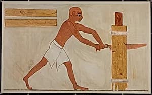 Sawing a Plank, Tomb of Rekhmire by Nina de Garis Davies