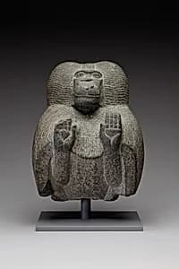 Statuette depicting a worshipping baboon by Unknown Artist