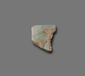 Tile with papyrus plant by Unknown Artist