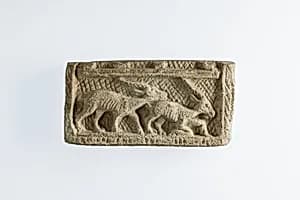 Two-Sided Plaque with Gazelles by Unknown Artist