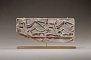 Wall Tile with Rekhyt Birds by Unknown Artist