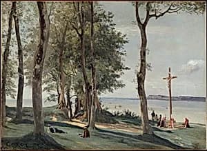 Honfleur: Calvary by Camille Corot