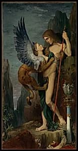 Oedipus and the Sphinx by Gustave Moreau