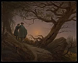 Two Men Contemplating the Moon by Caspar David Friedrich