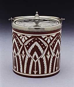 Biscuit box with cover by James Macintyre and Co.|Christopher Dresser