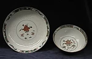 Bowl and dish by Unknown Artist