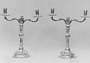 Candlestick (one of a pair) by Unknown Artist