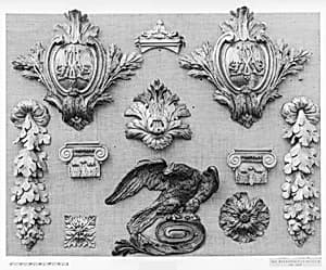 Clock ornament by Unknown Artist