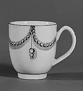 Coffee cup (part of a service) by Caughley Factory