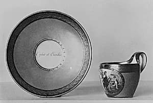 Cup and saucer by Angelica Kauffmann|Royal Porcelain Manufactory, Berlin