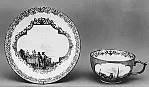 Cup and saucer by Meissen Manufactory