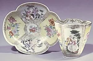 Cup and saucer (one of a pair) by Unknown Artist