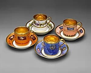 Cups and saucers (3) by Unknown Artist