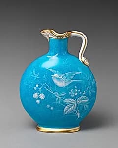 Ewer with bird and berry motif by Minton(s)