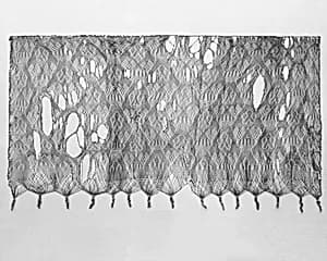Fragment of Sprang Work by Unknown Artist
