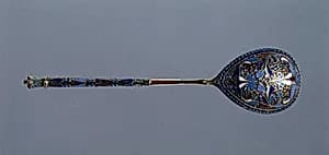 Large, long-handled spoon by Unknown Artist